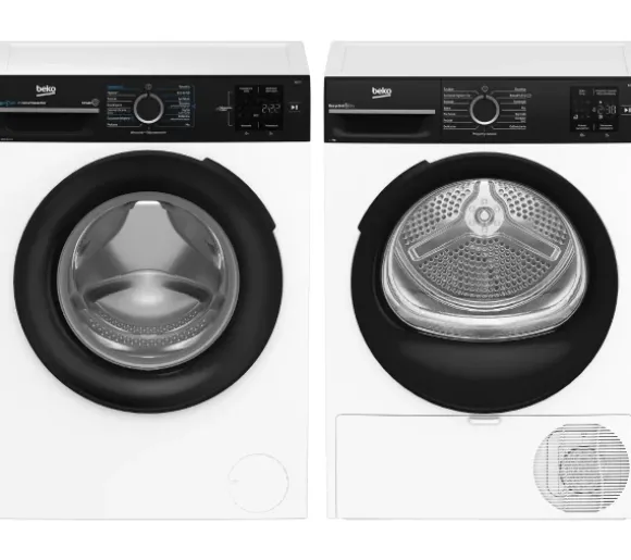 Beko pralka b300 BM3WFSU37015WBPB EnergySpin Slim 7kg 1000obr/min + suszarka b300 BM3T37239WBPB Slim 47cm 7kg