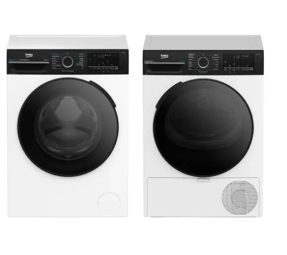 Beko pralka b300 BM3WFU49415WBDC EnergySpin 9kg 1400obr/min + suszarka b300 BM3T49249WBDC 58,6cm 9kg