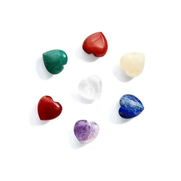 Crystallove Naturalne kamienie energetyczne czakra – 7 CZAKR Urządzenia do masażu twarzy 7 ct