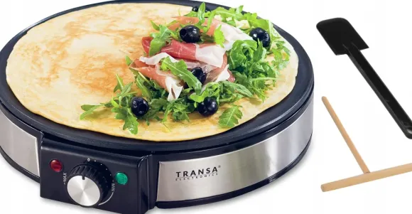 Duża Naleśnikarka Szybkie Nagrzewanie 30cm XXL Transa Electronics 1500W