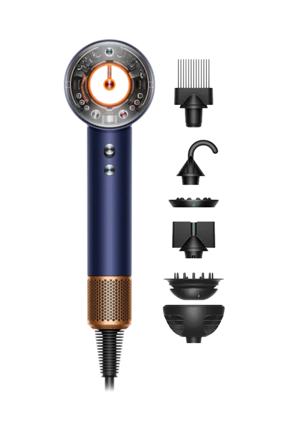 Dyson Supersonic Nural Curly+Coily Błękit pruski/Miedź