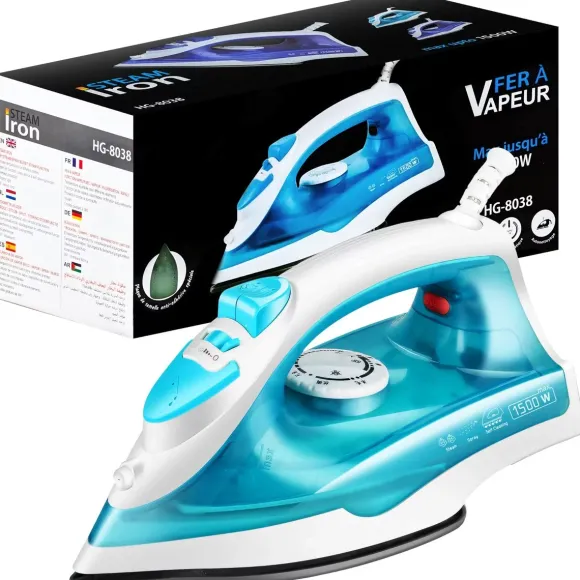 ŻELAZKO PAROWE GENERATOR PARY DO UBRAŃ TEFLON STEAM IRON 1200W