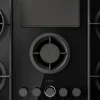 Elica Płyta gazowa z okapem ELICA NIKOLATESLA FLAME BL/A/88 czarne szkło wyciąg PRF0147740B