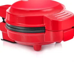 GOFROWNICA MINI GOFRY MOCNA NIEPRZYWIERAJACA 8 PŁYTEK 4 WZORY CZERWONA RED