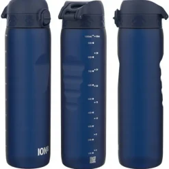 ION8 Granatowa butelka na wodę z miarką motywacyjną 1000 ml