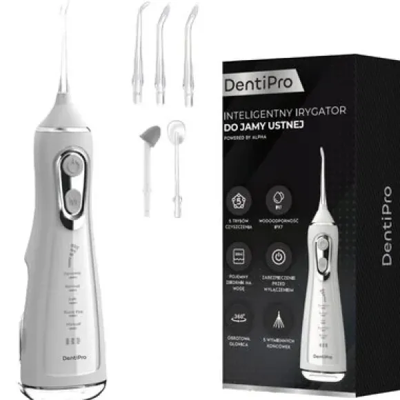 Irygator do zębów ALPHA DentiPro SWF-01 Biały