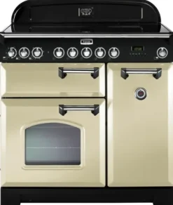 Kuchenka elektryczna Kuchnia z płytą ceramiczną FALCON Classic Deluxe 90 Kremowy chrom
