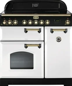 Kuchenka elektryczna Kuchnia z płytą ceramiczną FALCON Classic Deluxe 90 Biały mosiądz