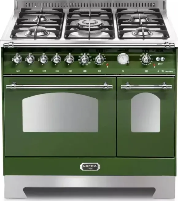 Kuchenka gazowo-elektryczna Kuchnia gazowo-elektryczna LOFRA DOLCEVITA 90 OLIVA VERDE RVD96MFTE/Ci/Chrome