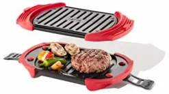 Lékué Lékué  grill mikrofalowy, opiekacz do kanapek, prasa do panini, 25,4 x 14 cm, czerwony 0220400R14M017