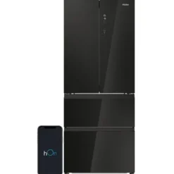 Lodówka Lodówka HAIER HFR3718ENGB Side by Side No Frost 177.5cm Czarna