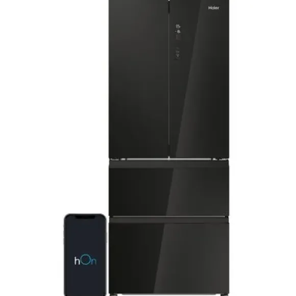 Lodówka Lodówka HAIER HFR3718ENGB Side by Side No Frost 177.5cm Czarna