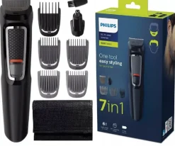 Maszynka Golarka Philips Trymer Włosy Broda Bezprzewodowa Do Zarostu Etui