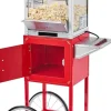 Maszynka do popcornu Maszyna do popcornu z wózkiem 800W 0,2kg styl kinowy czerwony