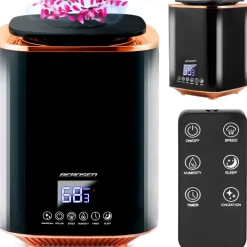 Nawilżacz powietrza ultradźwiękowy jonizator aroma Berdsen czarny