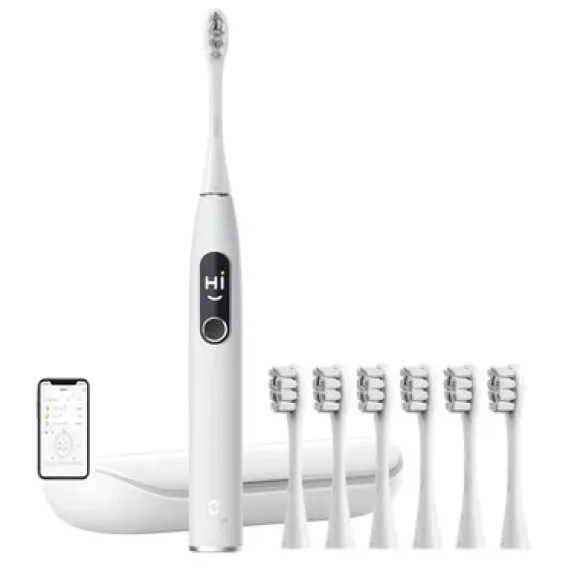 Oclean X Pro Elite Premium + 7 końcówek + etui Biały