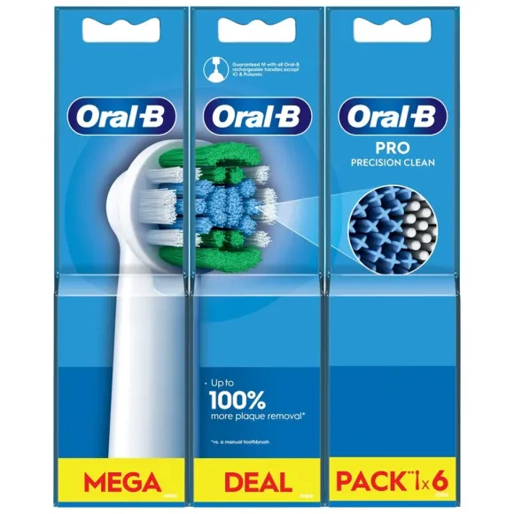 ORAL-B BRAUN końcówki do szczoteczki elektrycznej końcówki do szczoteczki elektrycznej Precision Clean 6szt. EB20-6 "PRO"