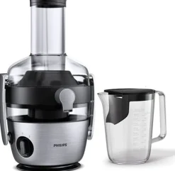 Philips HR1921/20 sokowirówka, FiberBoost, technologia QuickClean, funkcja płukania wstępnego, 1100 W, stal szlachetna HR1921/20