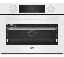 Piekarnik do zabudowy Beko b300 BBCM18300W Termoobieg Białe szkło
