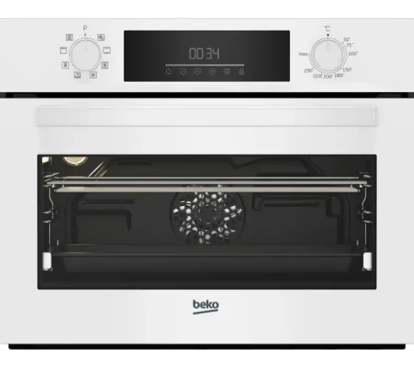Piekarnik do zabudowy Beko b300 BBCM18300W Termoobieg Białe szkło