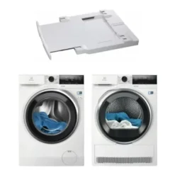 Pralka ELECTROLUX MEW3E8Y6P SensiCare 600 8kg 1400 obr + Suszarka ELECTROLUX DelicateCare 700 MEWD3E8E7P z pompą ciepła + Łącznik AEG A1WYHSK2