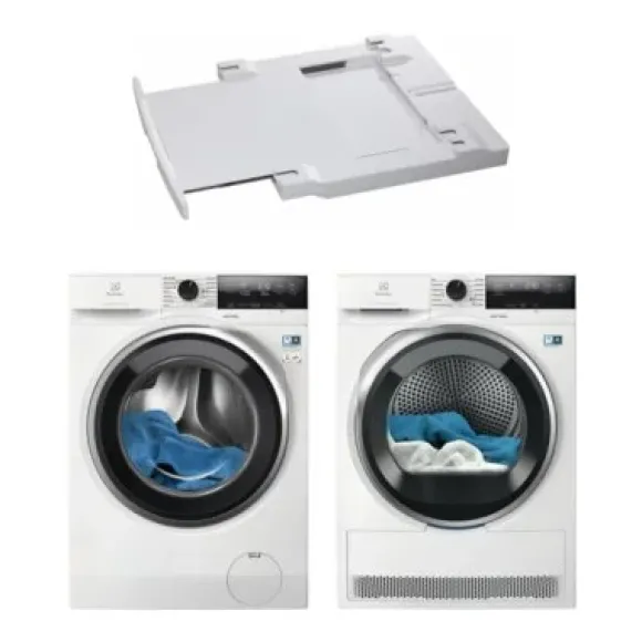 Pralka ELECTROLUX MEW3E8Y6P SensiCare 600 8kg 1400 obr + Suszarka ELECTROLUX DelicateCare 700 MEWD3E8E7P z pompą ciepła + Łącznik AEG A1WYHSK2