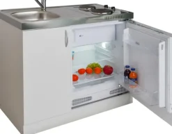 Pyramis Minikuchnia 5w1 MK 100x60 pełna zabudowa komora zlewu PRAWA lodówka płyta zlew szafka