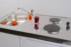 Pyramis Minikuchnia 5w1 MK 100x60 szafka STALWOWA komora zlewu LEWA)lodówka płyta zlew szafka
