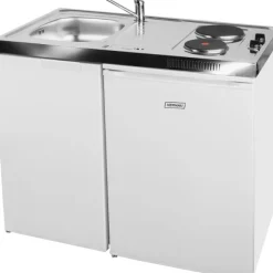 Pyramis Minikuchnia 5w1 MK 100x60 szafka STALWOWA komora zlewu LEWA)lodówka płyta zlew szafka