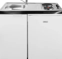 Pyramis Minikuchnia 5w1 MK 100x60 szafka STALWOWA komora zlewu LEWA)lodówka płyta zlew szafka