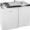 Pyramis Minikuchnia 5w1 MK 100x60 szafka STALWOWA komora zlewu PRAWA lodówka płyta zlew szafka