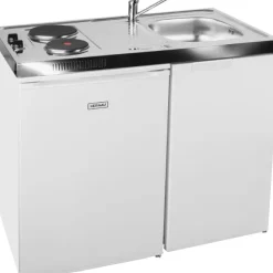 Pyramis Minikuchnia 5w1 MK 100x60 szafka STALWOWA komora zlewu PRAWA lodówka płyta zlew szafka
