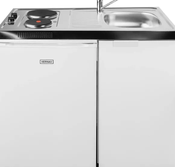 Pyramis Minikuchnia 5w1 MK 100x60 szafka STALWOWA komora zlewu PRAWA lodówka płyta zlew szafka