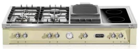 Płyta gazowa do zabudowy Płyta ceramiczno-gazowa LOFRA Range Top Dolcevita 120 AVORIO TRBI126/4BC/Chrome