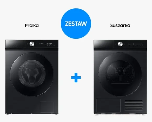Samsung Zestaw Pralka Bespoke AI 11kg WW11DB8B95GBU4 + Suszarka Bespoke AI 9kg DV90DB8845GBU4