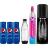 Saturator do wody gazowanej SodaStream Terra Czarny + Syropy Pepsi 3x440 ml