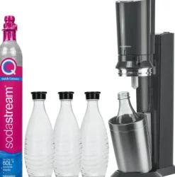 Saturator Sodastream Crystal 3.0 + 3 butelki + gaz Czarny