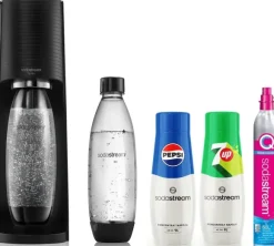 Saturator Sodastream Terra + 2 butelki + gaz Czarny + syrop Pepsi, 7Up