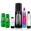 Saturator SODASTREAM Terra Czarny + 3 butelki + 2 syropy 7UP