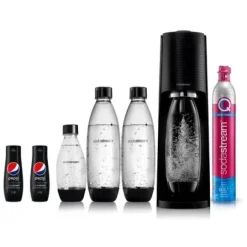 Saturator SODASTREAM Terra Czarny + 3 butelki + 2 syropy Pepsi Max