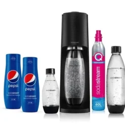 Saturator SODASTREAM Terra Megapack QC Czarny - 3 butelki + gaz