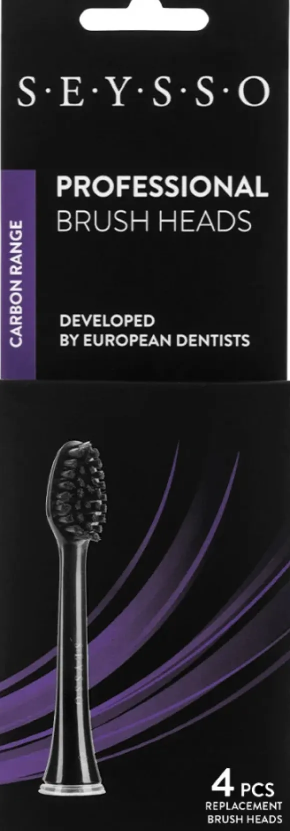 Seysso Carbon Professional Końcówki do szczoteczki sonicznej 4 sztuki