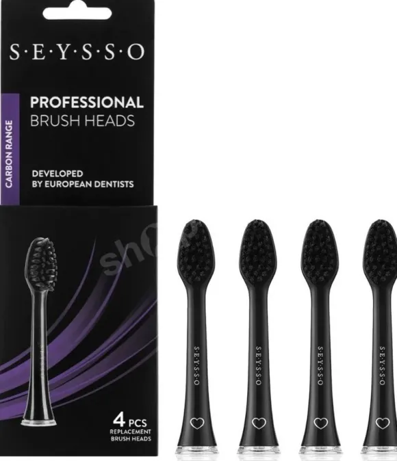Seysso Carbon Professional Końcówki do szczoteczki sonicznej 4 sztuki