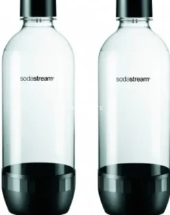 Sodastream DuoPack 2 x 1 l butelka z tritanu nadaje się do mycia w zmywarce (nie zawiera BPA) zapasowe butelki do saturatora wody z butelkami PET