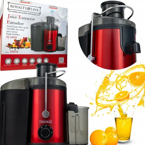 Sokowirówka Wysokoobrotowa Wyciskarka Do Soku 2 Tryby Pulse 700W Inox Royal