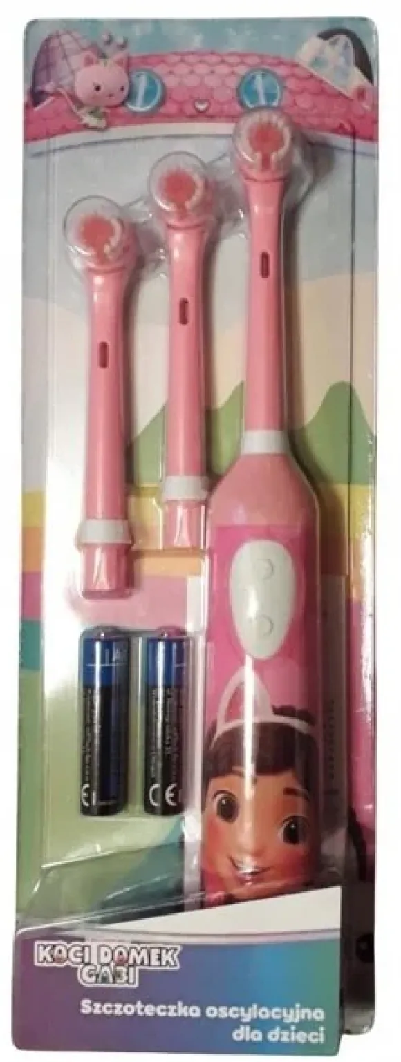 SZCZOTECZKA Koci Domek Gabi + 3 końcówki RÓŻOWA s1797