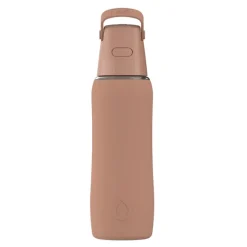 Szklana Butelka Filtrująca Dafi GLASS SiliconeFit 0,6 Mocha Mousse z Filtrem