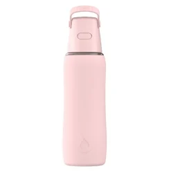 Szklana Butelka Filtrująca Dafi GLASS SiliconeFit 0,6 Baby Pink z Filtrem
