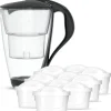 Szklany Dzbanek Filtrujący Dafi CRYSTAL LED Czarny 10 Wkładów Unimax