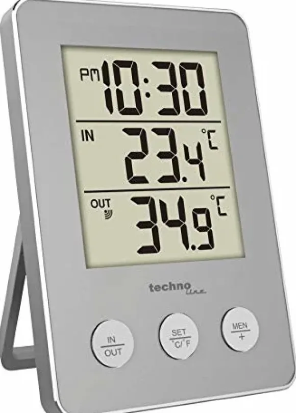 Technoline Wewnętrzna zewnętrzna-termometr stal WS 9175 obr/min/max pamięć masowa inkl.1 nadajnik WS 9175